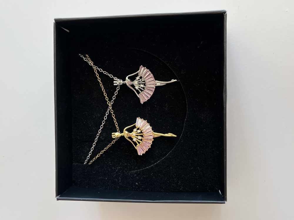 çelik ballerina silver kolye