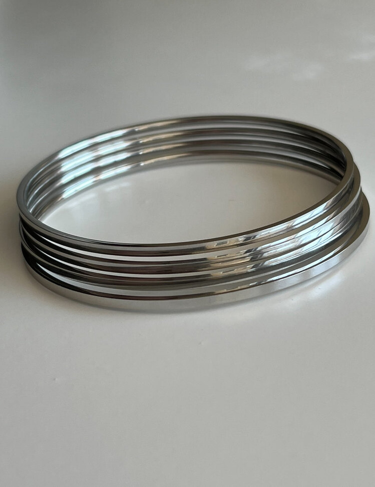 çelik 4lü silver ajda bilezik 66mm