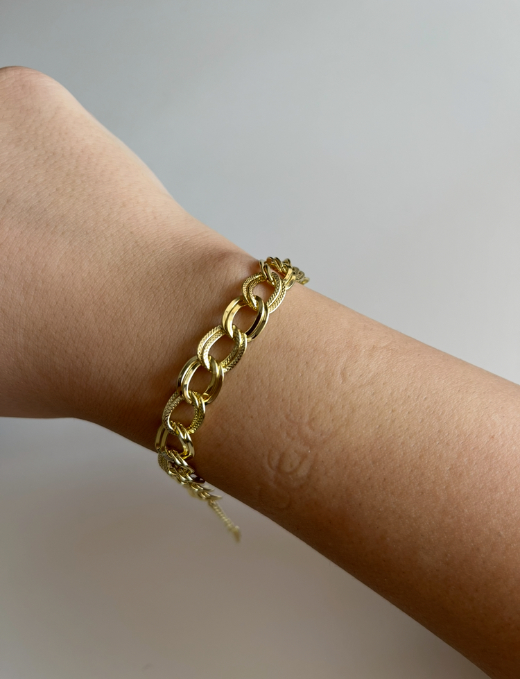 çelik halka model gold bileklik