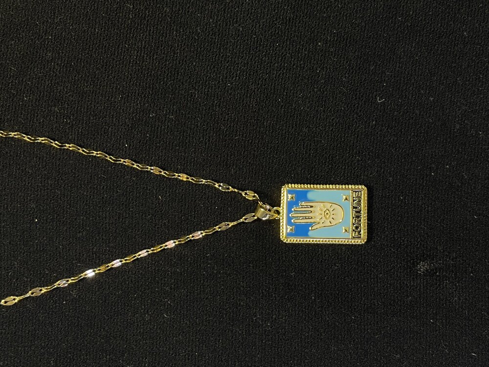 çelik tarot gold kolye