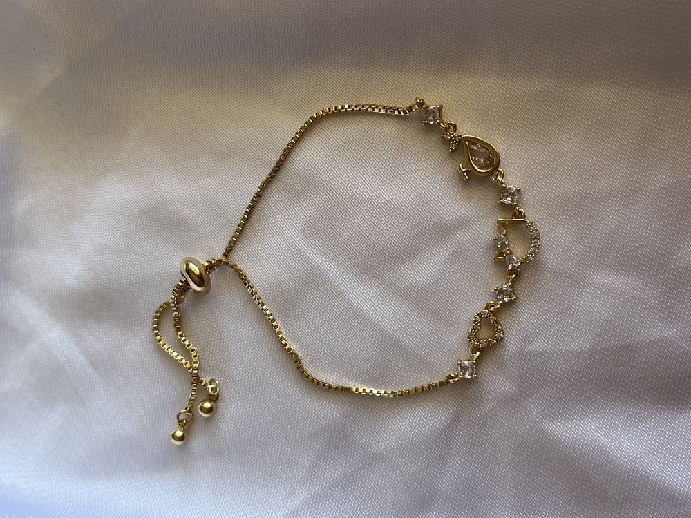 çelik hello kitty gold ayarlanabilir bileklik