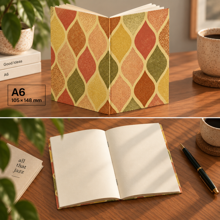 Cep Defter - Vintage Desen