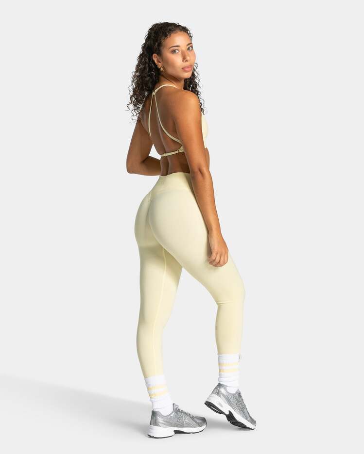 Teveo Butter Yellow Lift Leggings - Yüksek Bel Şekillendirici Performans Taytı