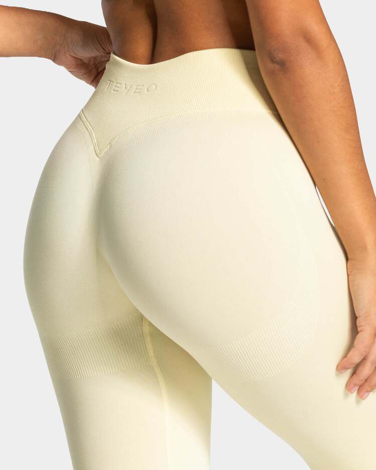 Teveo Butter Yellow Lift Leggings - Yüksek Bel Şekillendirici Performans Taytı
