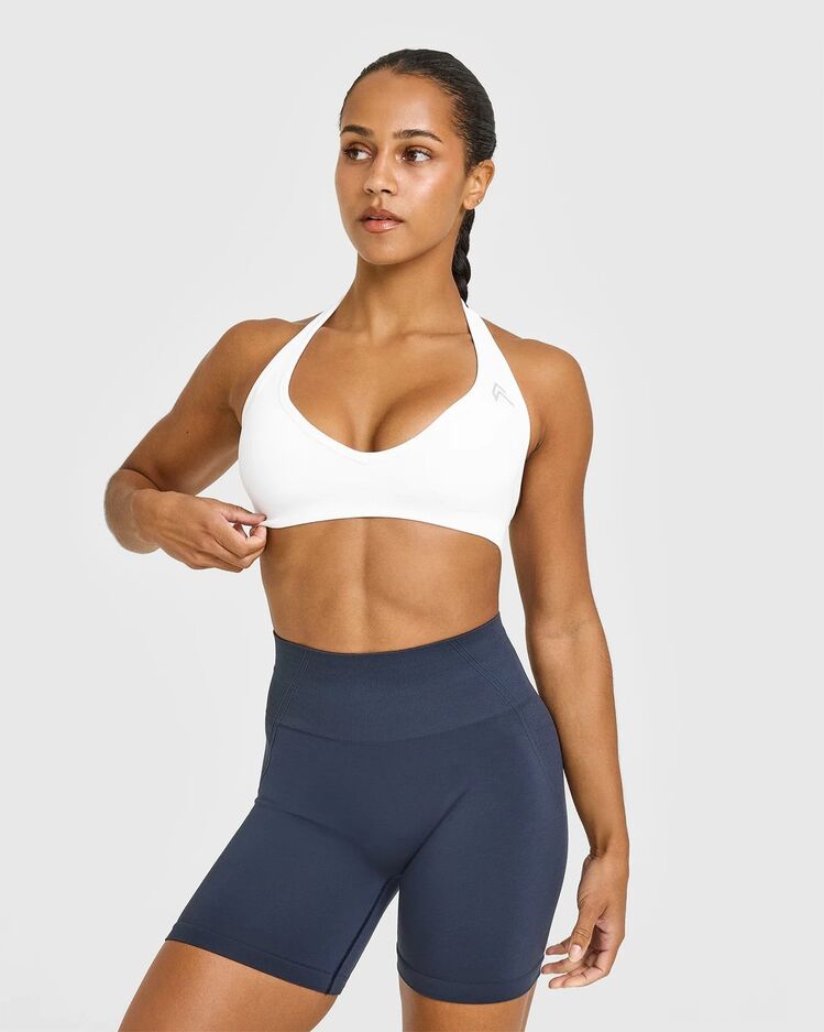 Oner Active Halter Seamless Bra - Beyaz