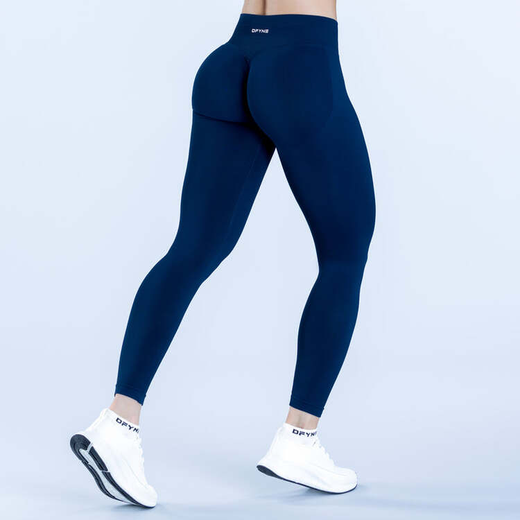 DFYNE Lacivert Impact Leggings - Şekillendirici ve Scrunch Detaylı Spor Tayt