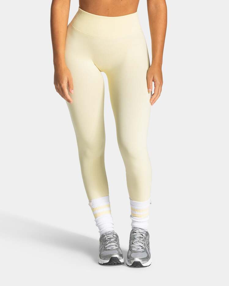 Teveo Butter Yellow Lift Leggings - Yüksek Bel Şekillendirici Performans Taytı