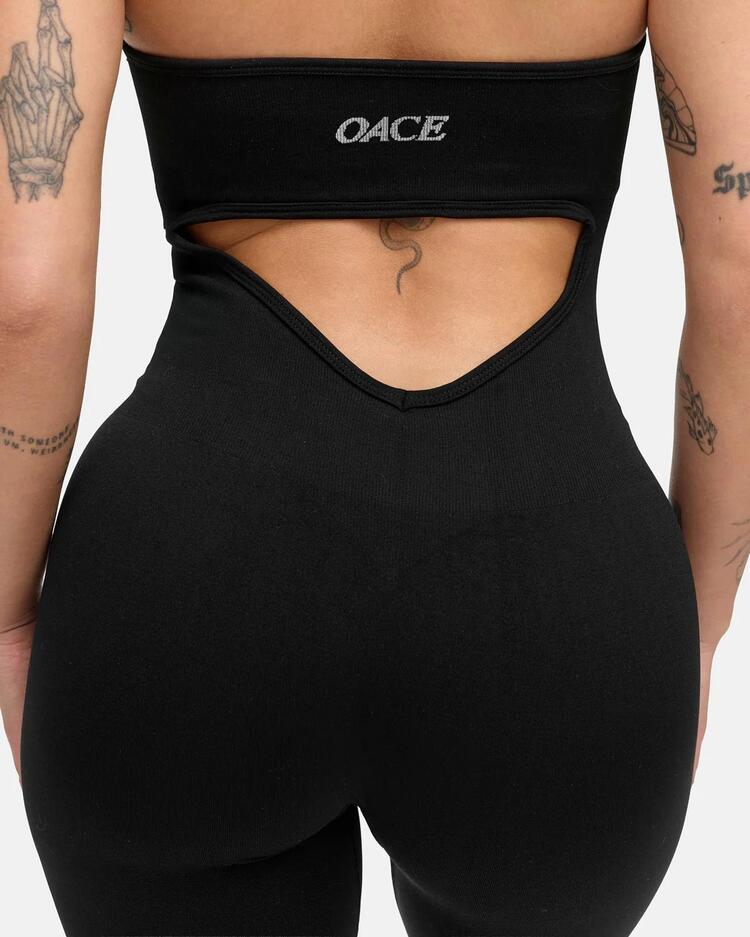 Oace Seamless Halter Tulum - Siyah