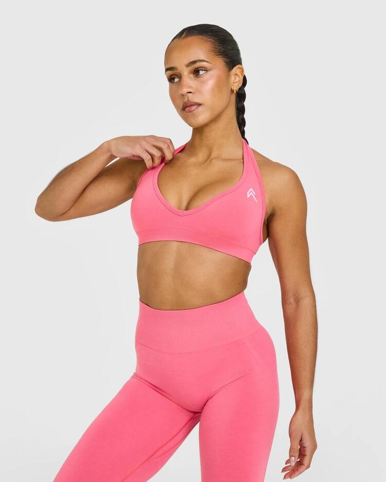 Oner Active Halter Seamless Bra - Pembe