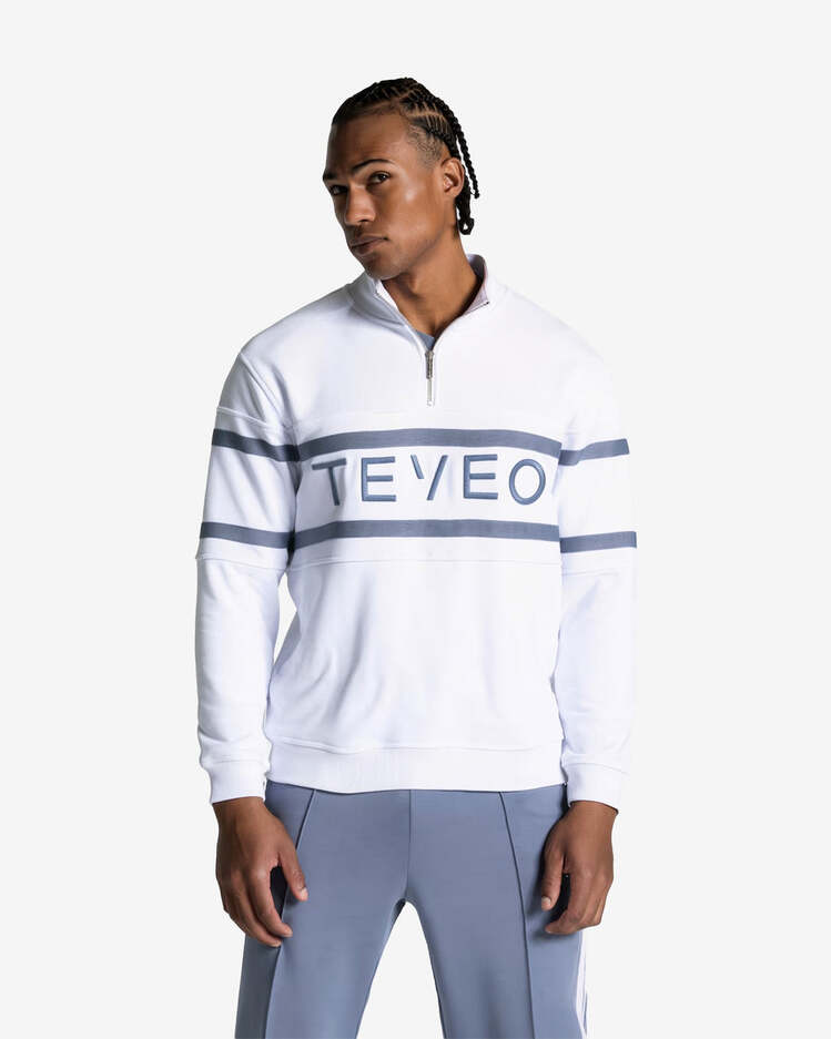 TEVEO Club Yarım Fermuarlı Kazak (Demir Mavisi)