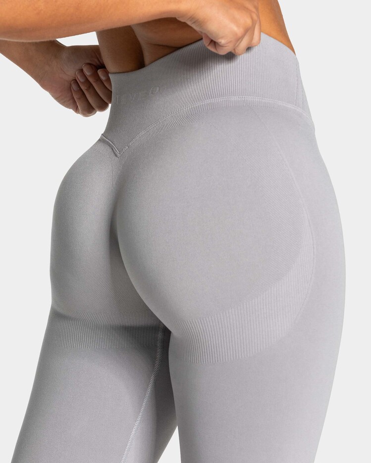 Teveo Açık Gri Lift Leggings - Push Booty Etkili Şekillendirici Spor Tayt