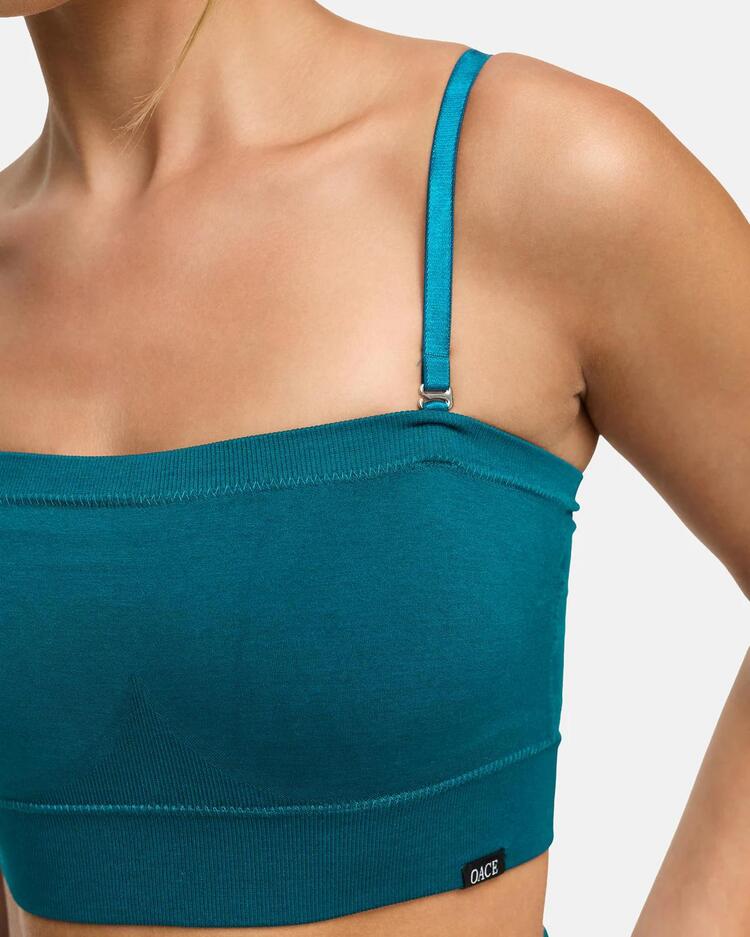 Oace Askılı Bandeau Bra - Petrol Yeşili