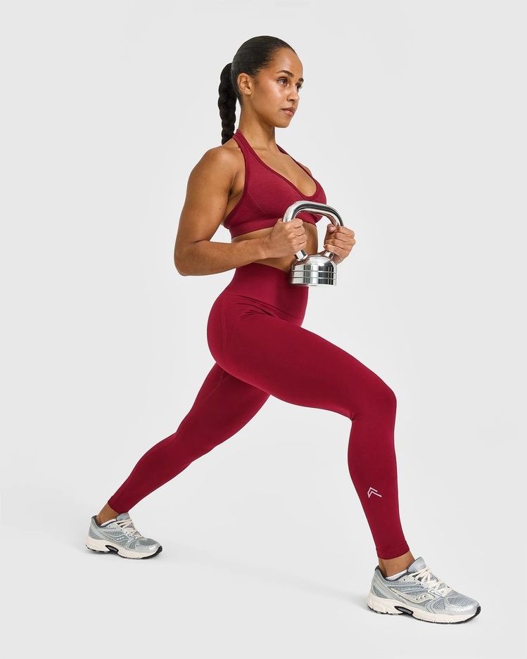 Oner Active Bordo Seamless Spor Tayt