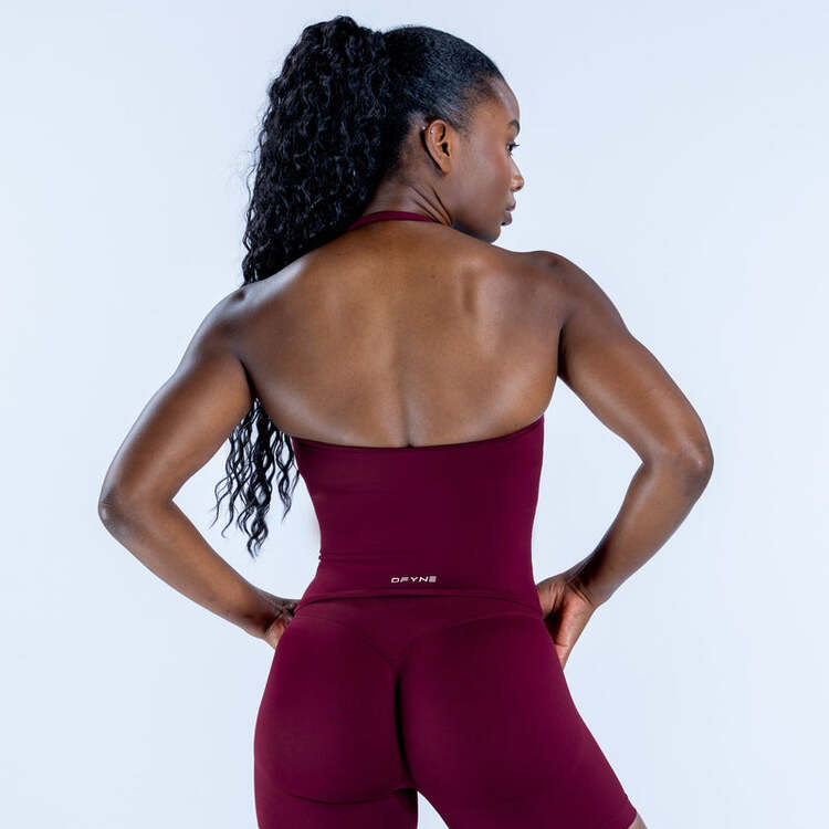 DFYNE Impact Halter Yaka Destekli Kadın Spor Atlet - Şekillendirici Fitness Üstü