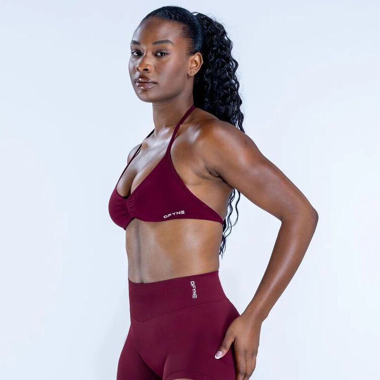 DFYNE Bordo Impact Strappy Bra - Destekleyici Spor Bra