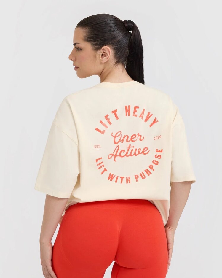 Oneractive oversize yıkama t-shirt
