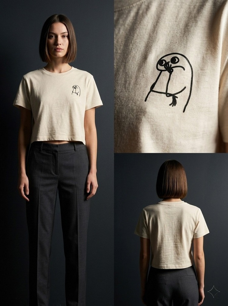 Düşlerinizdeki Tarz için Crop Top T-Shirt
