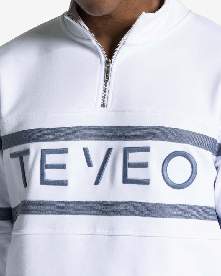 TEVEO Club Yarım Fermuarlı Kazak (Demir Mavisi)