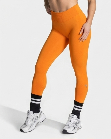 Teveo Turuncu Lift Leggings - Yüksek Bel Şekillendirici Spor Tayt