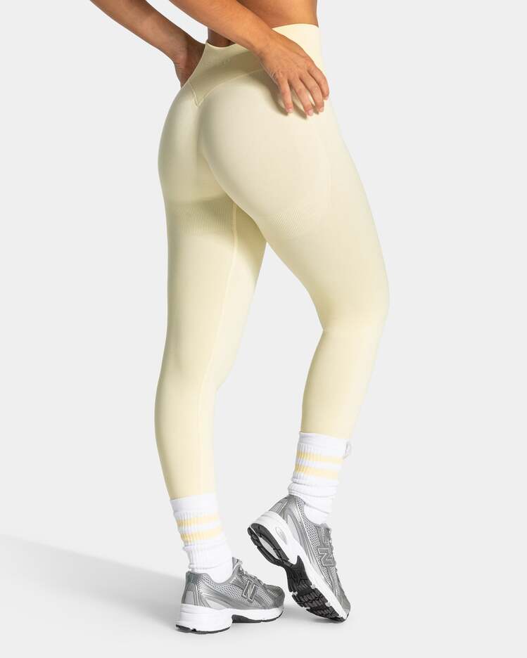 Teveo Butter Yellow Lift Leggings - Yüksek Bel Şekillendirici Performans Taytı