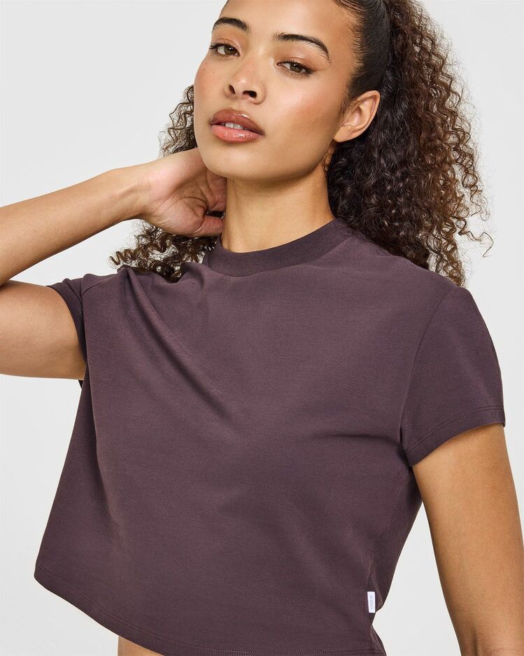 Oner Active Mürdüm Bisiklet Yaka Crop Top - Sportif Şıklık