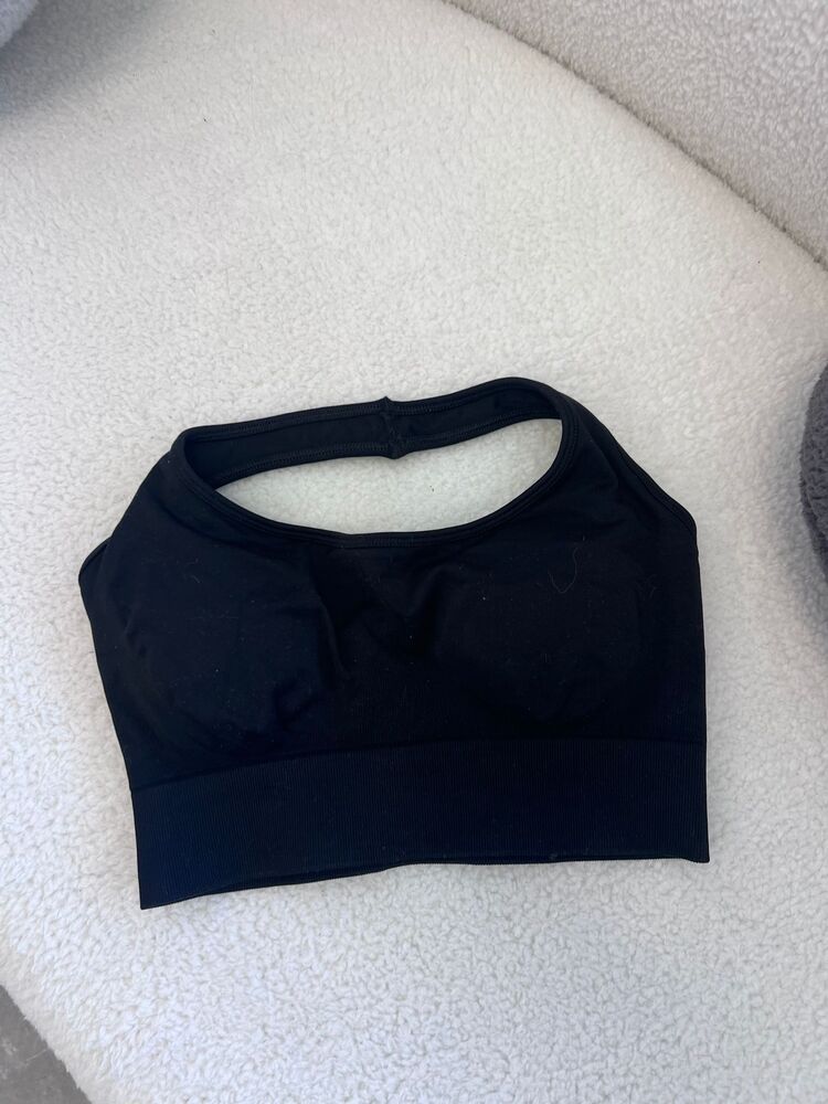 EXALTED Çift Kat Süngerli Strapless Spor Bra - Siyah