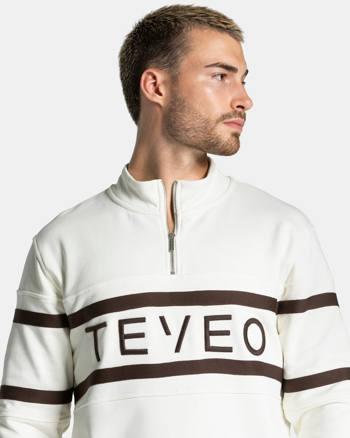 TEVEO Club Yarım Fermuarlı Kazak (Espresso)