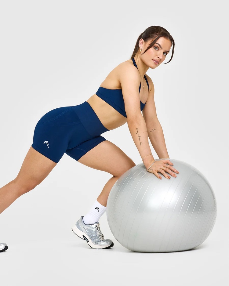 Oner Active Effortless Lacivert Şort - Yüksek Bel, Dikişsiz, Toparlayıcı