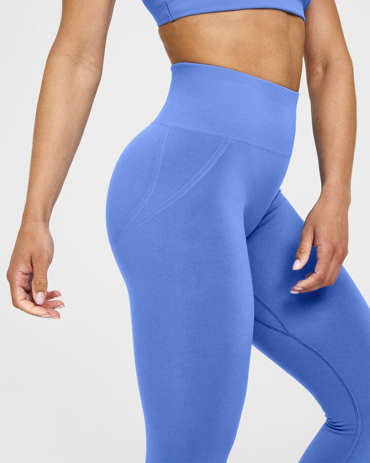 Oner Active Seamless Yüksek Bel Spor Tayt - Mavi