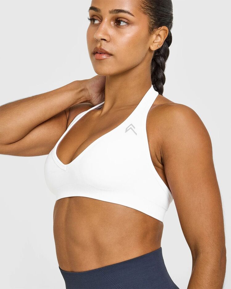 Oner Active Halter Seamless Bra - Beyaz