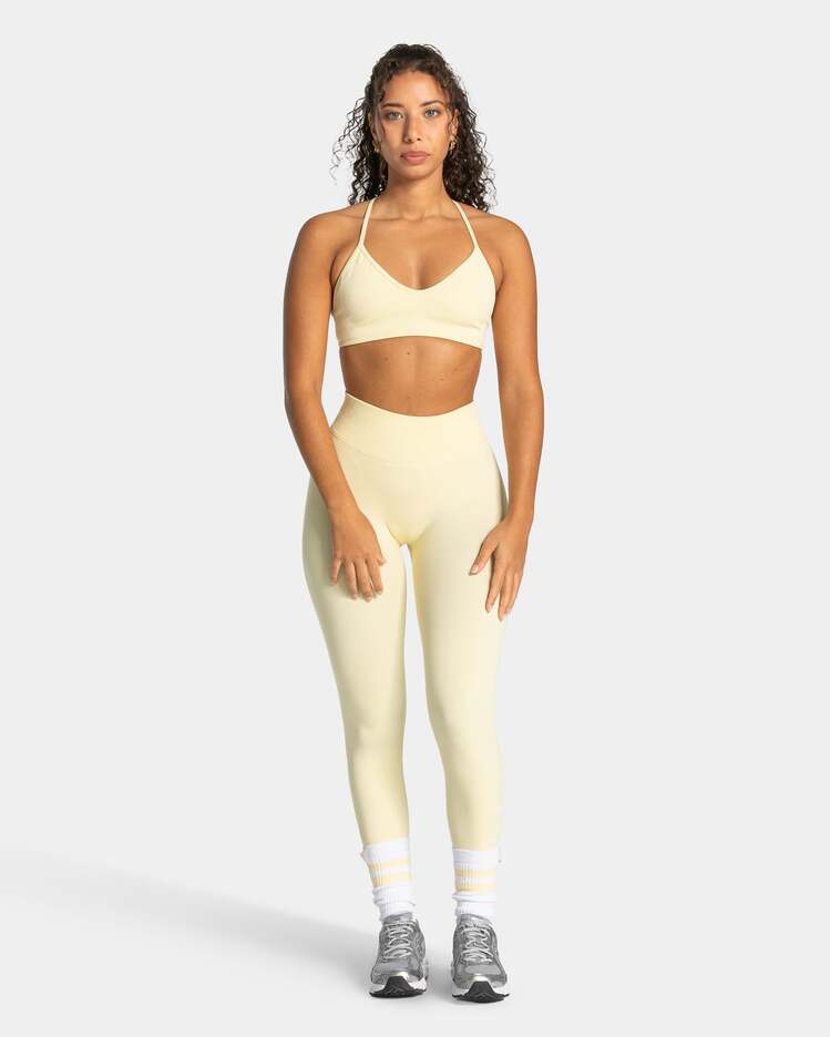 Teveo Butter Yellow Lift Leggings - Yüksek Bel Şekillendirici Performans Taytı
