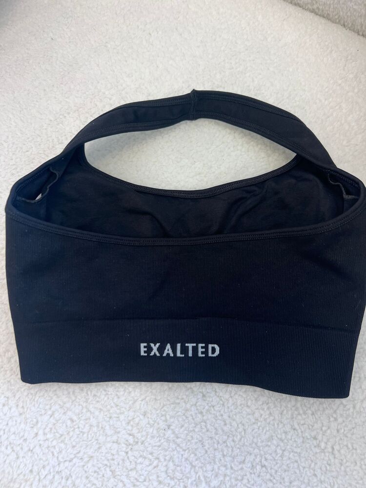 EXALTED Çift Kat Süngerli Strapless Spor Bra - Siyah