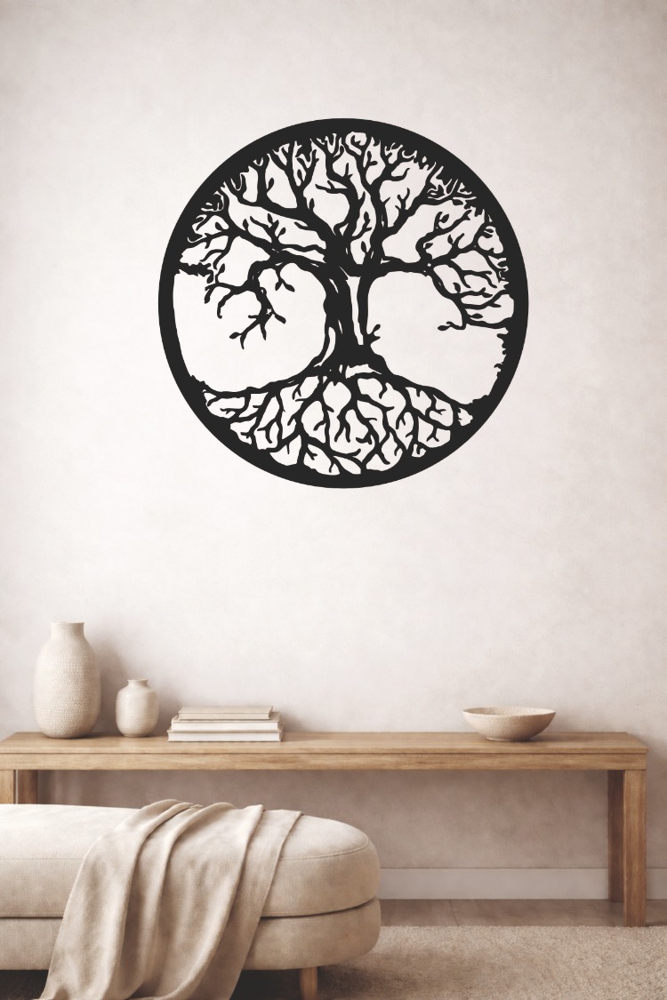 Hayat Ağacı MDF Duvar Dekoru 40×40 cm