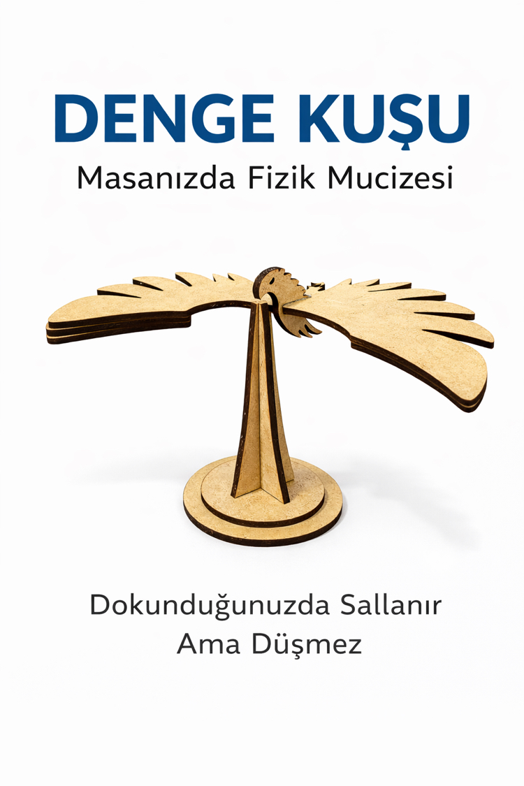 Denge Kuşu Ahşap Oyuncak – Kendin Yap Montessori Denge Oyunu