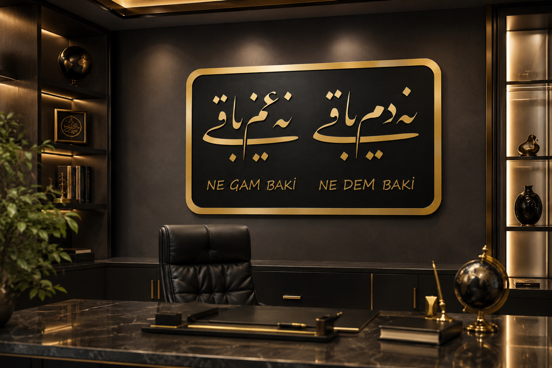 Ne Gam Baki Ne Dem Baki Tablo 75x45cm