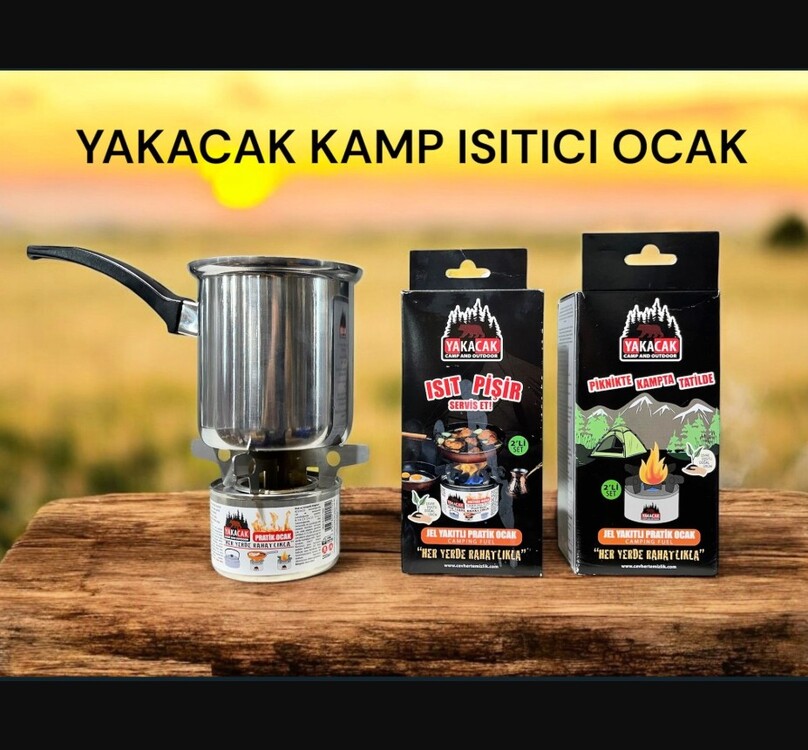 Yakacak Jel Yakıtlı Kamp Isıtıcı Ocak | 2’li Set | Gazsız - Kokusuz - Pratik