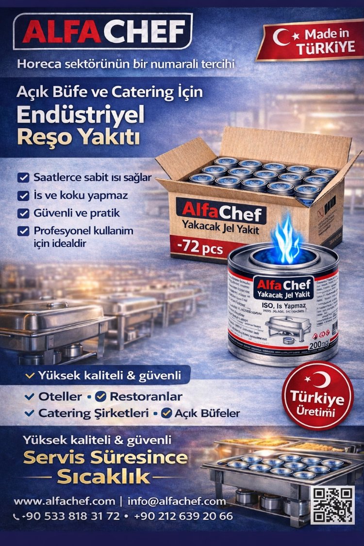 AlfaChef Reşo Yakıtı 200 ml  Açık Büfe & Catering Isıtıcı Yakıtı