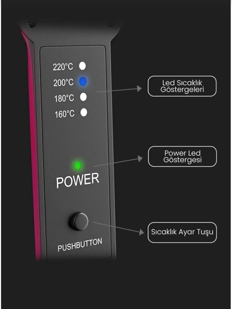 DEMPOWER DP-08P Geniş Plakalı Saç Düzleştirici