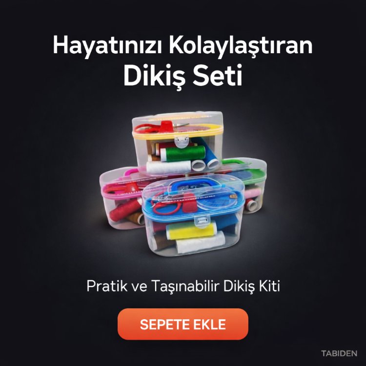 Taşınabilir Plastik Kutulu Dikiş Seti – Ev Seyahat Acil Tamir Kiti
