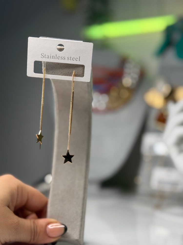 Tabir Gold Yıldız Küpe