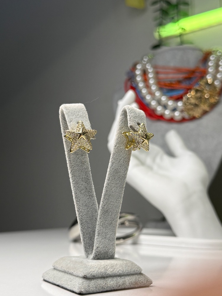 Tabir Gold Yıldız Küpe