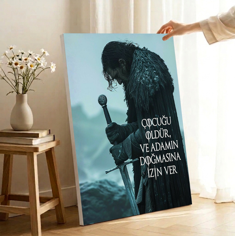 GAME OF THRONS - JON SNOW ALINTISI 4K PREMİUM KANVAS TABLO