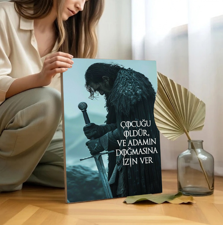 GAME OF THRONS - JON SNOW ALINTISI 4K PREMİUM KANVAS TABLO
