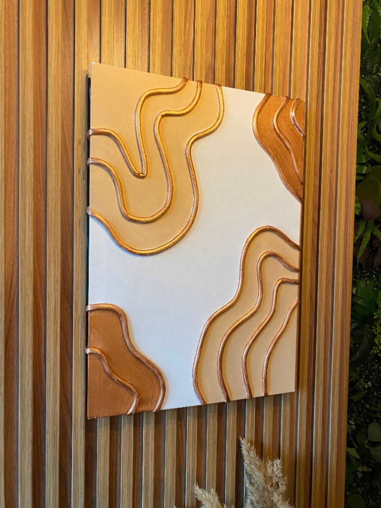“Topografya” – 35x50 El Yapımı Kabartmalı Modern Tablo