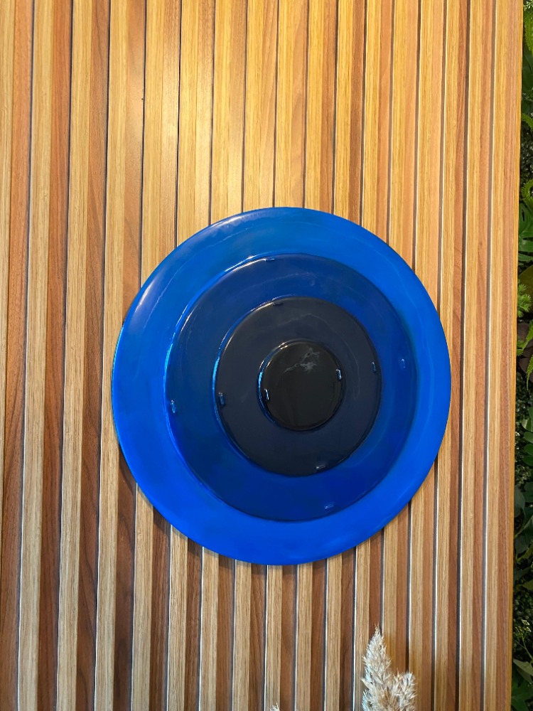 “Mavi Derinlik” – 40 cm El Yapımı Epoksi Duvar Tablosu
