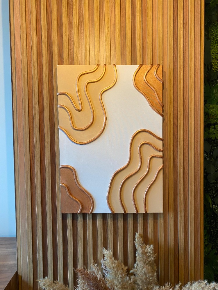 “Topografya” – 35x50 El Yapımı Kabartmalı Modern Tablo