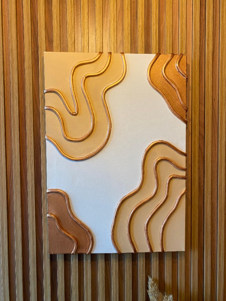“Topografya” – 35x50 El Yapımı Kabartmalı Modern Tablo