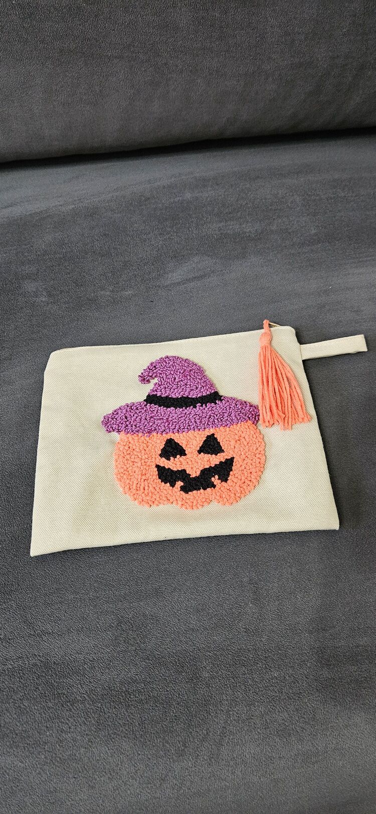 Halloween kabak desenli el çantası