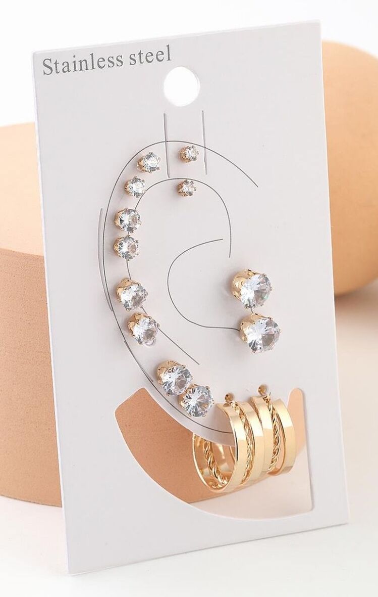 Gold küpe set