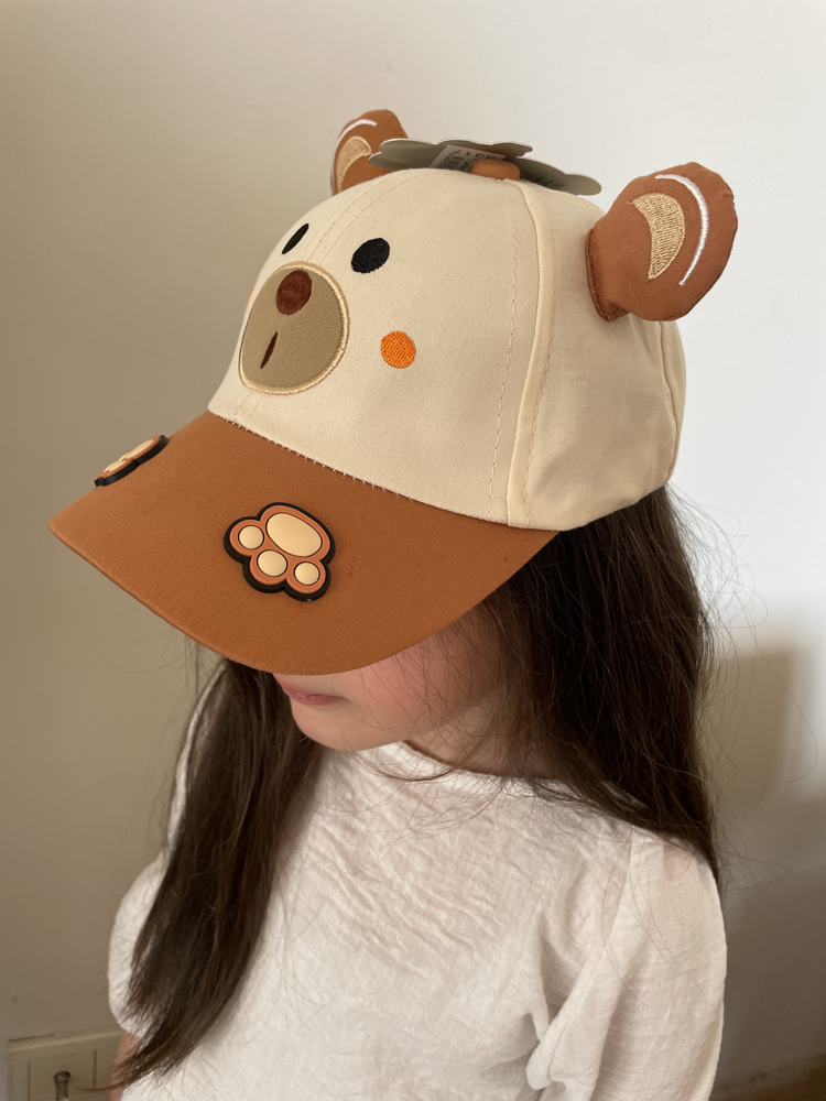 Ayıcıklı unisex çocuk şapka 